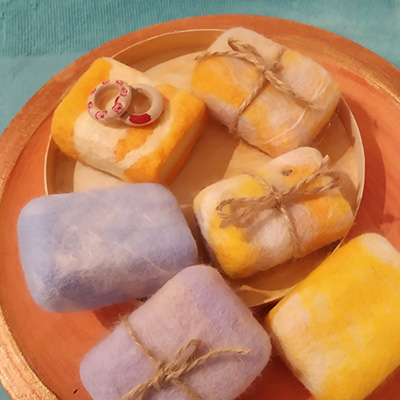 Colección de jabones inspirados en uan cafetería pastelería local
